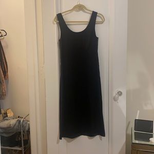 Theory silk black slip dress